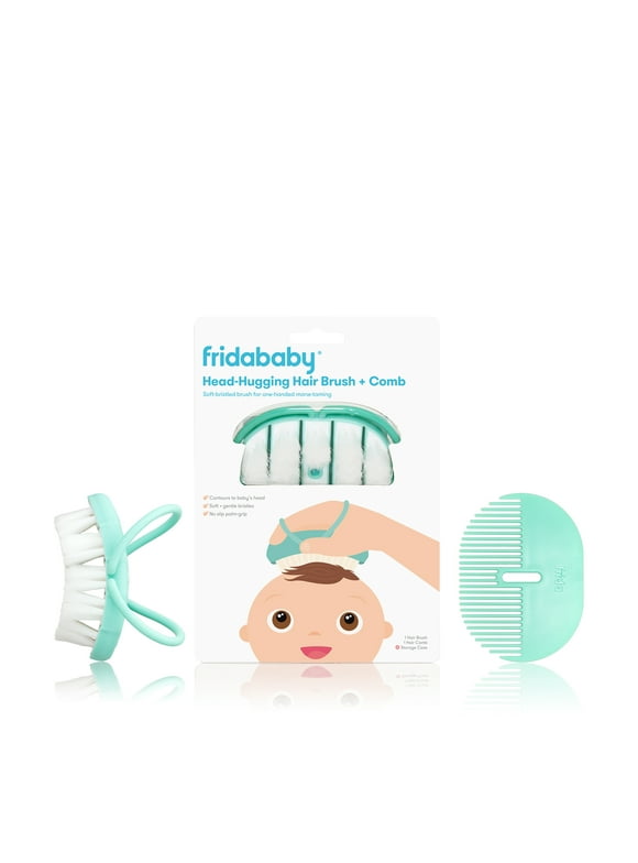 Frida Baby Baby Head-Hugging Hairbrush + Styling Comb Set