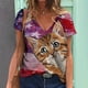 thumbnail image 1 of Camisetas con estampado 3d para mujer, ropa informal holgada con estampado de mariposa, Tops básicos Harajuku con cuello en V 5xl, verano 2023, 1 of 4