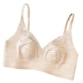 thumbnail image 4 of HomeDM Womens Wireless Soft Supportive Bra Push Up Comfort No Underwire Full Coverage T-Shirt Bra, White, L, 4 of 7