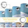 thumbnail image 4 of Winter Dog Blackout Curtains for Bedroom/Living Room, Cute Cat Snowman Snowflake Thermal Insulated Kitchen Drapes with Grommets, Light Blocking Window Treatment, 2 Panels 27.5" x 39", 4 of 7