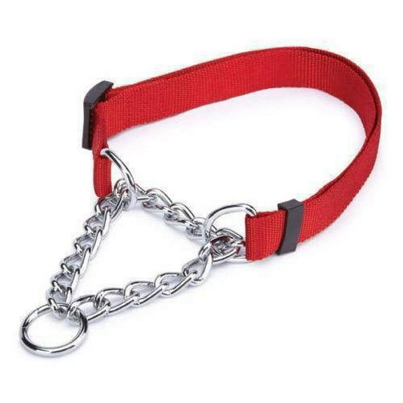 Bulk Martingale Dog Collars With Chains Wholesale Prices Dog Collar Multi Packs(Red - 13 to 18 Inch 10 Collars)