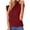 Red, variant on Women's Fashion Solid Color Casual Sleeveless Pleated Top for Minimalist Everyday and Summer Wear,Red,S