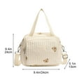 thumbnail image 3 of openpig Diaper Bag Tote,Baby Diaper Bag, Travel Diaper Tote Caddy for Mom and Dad Multifunction Baby Bag, Crossbody Diaper Bag Mini Purse - White, A, 3 of 5