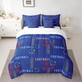 thumbnail image 2 of Homewish Rugby Sport 7-Piece Bedding Comforter Set,Football Helmet King Bedding Sets,Red Blue Bed Sheets For Bosy Kids,Luxury Bedroom Decor Reversible, 2 of 8