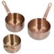 thumbnail image 4 of Paquete de 3 elegantes vasos para salsa de acero inoxidable en oro rosa con asas para salsa de tomate y condimentos, 4 of 8