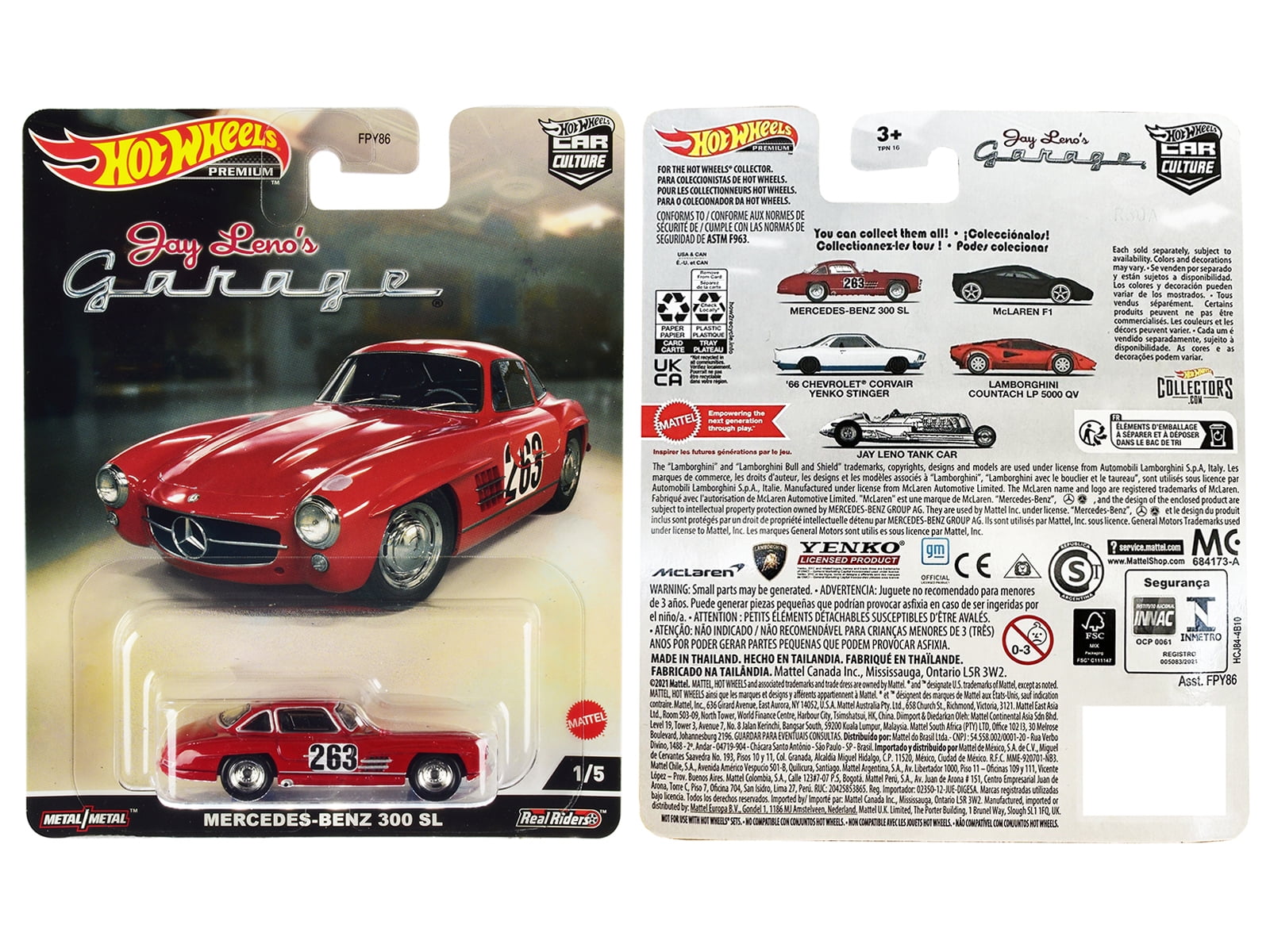 Hot Wheels Mercedes-Benz 300 SL Diecast Model Car, Weathered Red