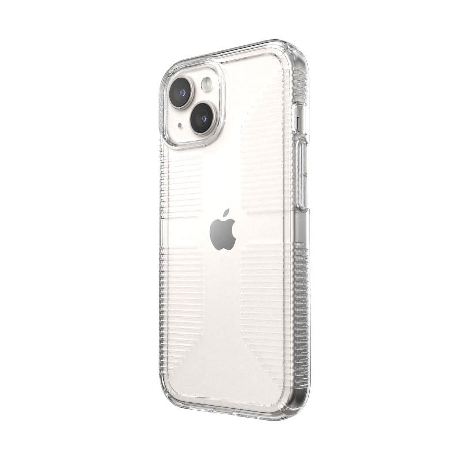 Speck Gemshell Grip Slim Cell Phone Case for Apple iPhone 15 & iPhone 14, Clear