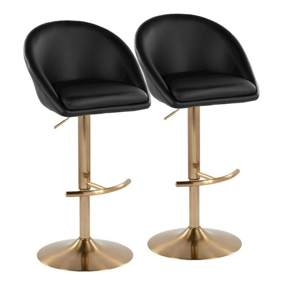LumiSource Matisse Highback Adjustable Barstool - Set of 2