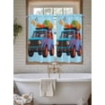 thumbnail image 4 of Travel Truck 2 Panel Kitchen Curtains for Windows, Cartoon Navy Camping Cars Blue Background Bathroom Privacy Curtain, Home Décor Window Treatment for Bedroom/Living Room 55"x45", 4 of 6