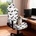 thumbnail image 2 of SCRAWLGOD Dachshund Paw Print Black White Print Gaming Chair Cover with Armrest Cover, Comfort Gaming Reclining Chair Slipcover Stretch Thick Desk Chair Seat Cover Rotating Computer Chair Protector, 2 of 7