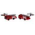 thumbnail image 1 of Cuff Links, diseño de camión de bomberos rojo para hombre, en color cobre, 1 of 3