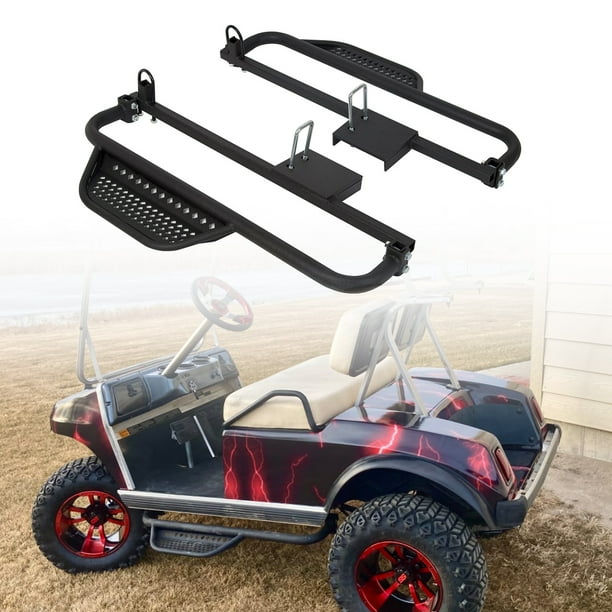Steel Armor Nerf Bars With Brackets Step Down for Club Car DS Golf