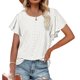 thumbnail image 1 of Top de manga con volantes de verano,Top de verano con volantes para mujer Top de manga con volantes de mujer Camiseta casual de verano Resultados impresionantes, 1 of 6