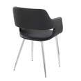thumbnail image 6 of Margarite Chair, Upholstered Dining Chairs, Mid-Century Modern Dining Chair, Kitchen Chairs for Dining Table, Dining Chairs Set of 2 (Black Faux Leather), 6 of 6