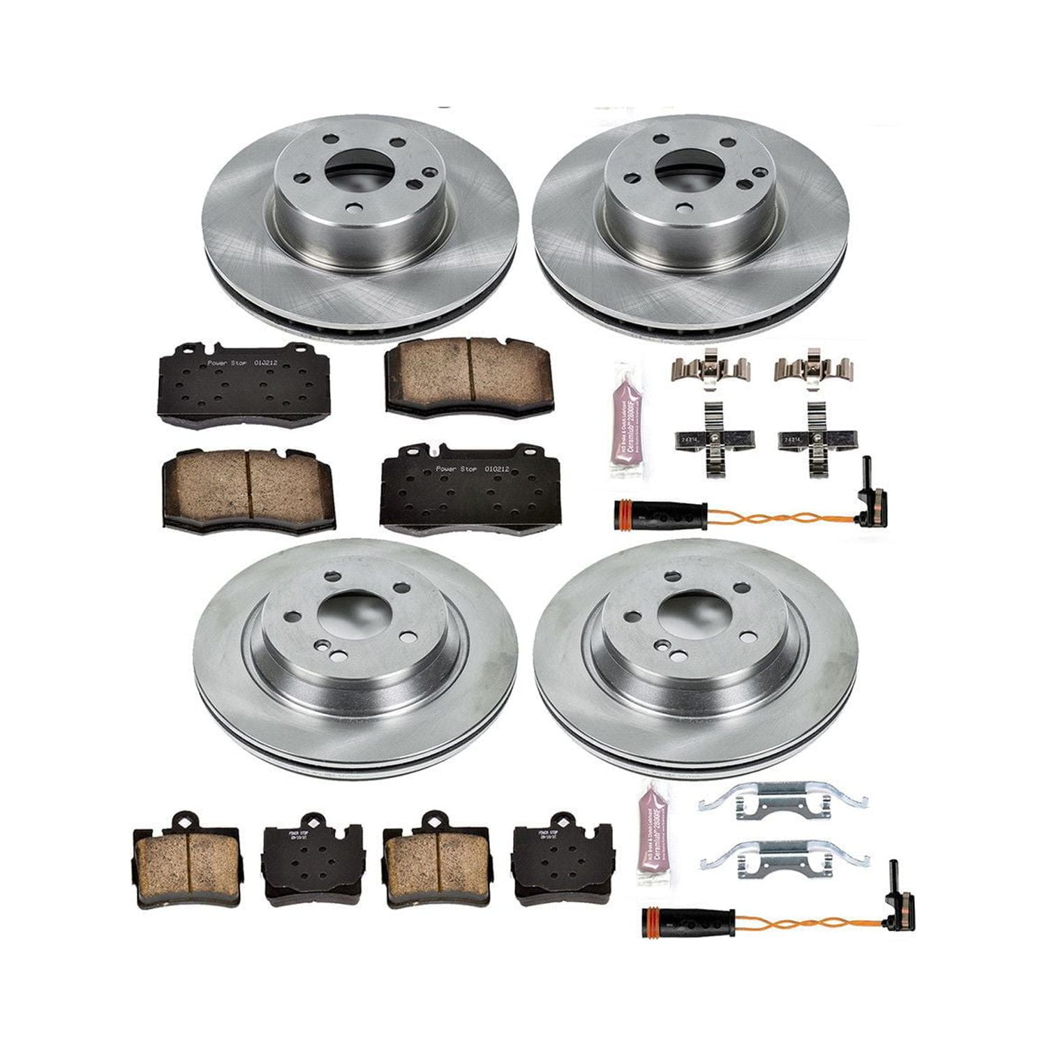 Power Stop Front and Rear Stock Replacement Brake Pad and Rotor Kit KOE2851