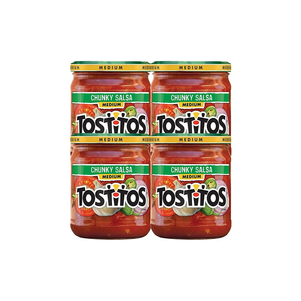 Tostitos Medium Chunky Salsa, 15.5 Ounce Jar, Pack of 4