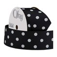 thumbnail image 3 of (3 pack) Offray Ribbon, Black with White Polka Dot 1 1/2 inch Grosgrain Polyester Ribbon for Sewing, Crafts, and Gifting, 9 feet, 1 Each, 3 of 7