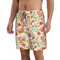 thumbnail image 2 of Wukai Fruits Peach2 Print Beach Trunks with Compression Liner Swimsuit Quick Dry Beach Sports Shorts with Pocket-Medium, 2 of 6