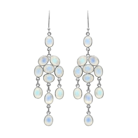 Yo Treasure Women Moonstone Chandelier Earrings 925 Silver Gifts for Her
