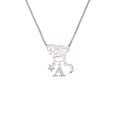 thumbnail image 2 of Delight Jewelry Silvertone Large Initial - A - Silvertone Dream Big Pendant Necklace, 25", 2 of 4