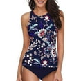 thumbnail image 2 of DPTALR Mode Femmes Bikini Imprimé Rehausseur Rembourré Maillot de Bain Tenue de Plage Ensemble, 2 of 5