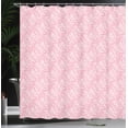 thumbnail image 4 of Ambesonne Pink Damask Shower Curtain, Simplistic Floral Art, 69"Wx75"L, Pale Pink White, 4 of 5