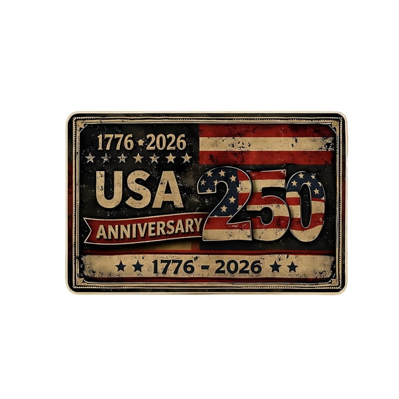 250th Anniversary 4th of July Patriotic USA Flag Rug Absorbent Entryway Carpet for Living Room