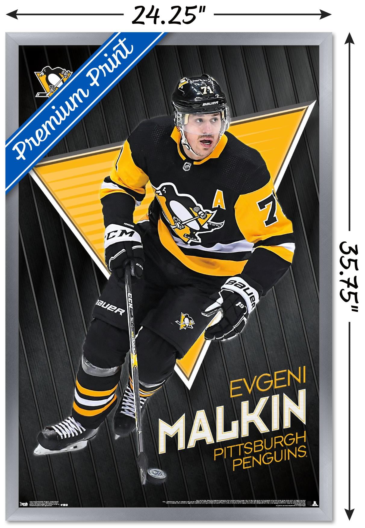 NHL Pittsburgh Penguins - Evgeni Malkin 19 Wall Poster, 22.375" x 34" Framed
