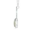 thumbnail image 2 of Angara Natural Opal Necklace - Prong-Set 1.15 ct Opal Teardrop Halo Pendant Necklace with Diamond Accents for Women (Size-10x7mm) - October Born Jewelry | 950 Platinum Pendant Necklace, 2 of 9