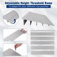 thumbnail image 4 of MIUUKA 3" Rise Aluminum Threshold Ramp – Heavy Duty 700LB Capacity, Adjustable Portable Entry Ramp for Wheelchairs, Scooters, Walkers – Perfect for Home Steps and Doorways – Lightweight Metal Design, 4 of 7
