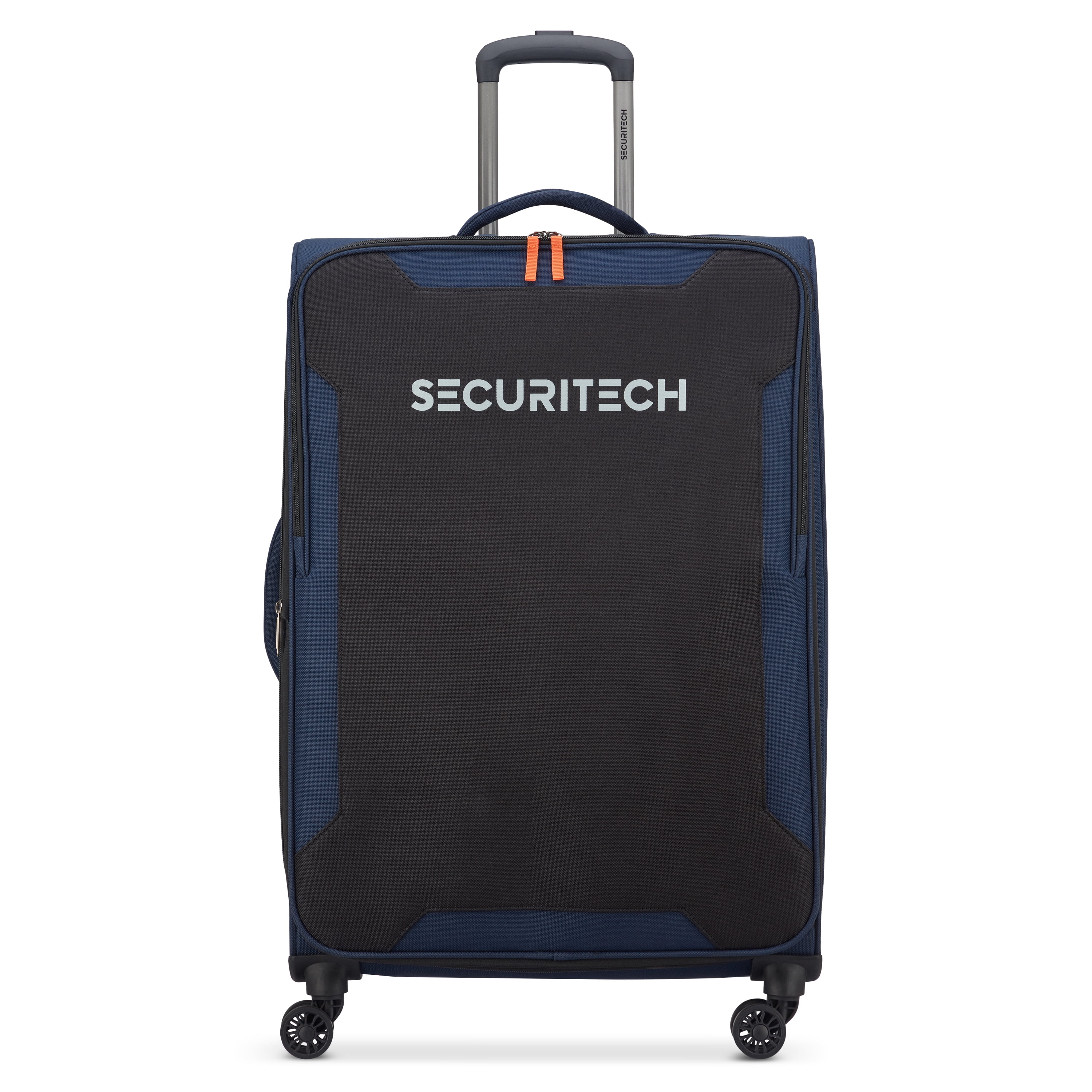 Securitech by Delsey, Rugged Softside 28" Checked Expandable Spinner Luggage, Navy
