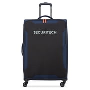 Securitech by Delsey, Rugged Softside 28 Checked Expandable Spinner Luggage, Navy