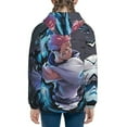 thumbnail image 3 of Jujutsu Kaisen Hoodie 3D Print Pullover Hooded Long Sleeve Sweatshirts Tops Blouse with Pocket for Boys Girls Large, 3 of 7
