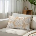 thumbnail image 6 of Beige Coral Coastal Throw Pillow Cover 16 x 24 Inch Decorative Pillow Cover Summer Nautical Ocean Beach Lumbar Pillowcase Seasonal Rectangle Cushion Case for Couch Sofa Bed Living Room, 6 of 9