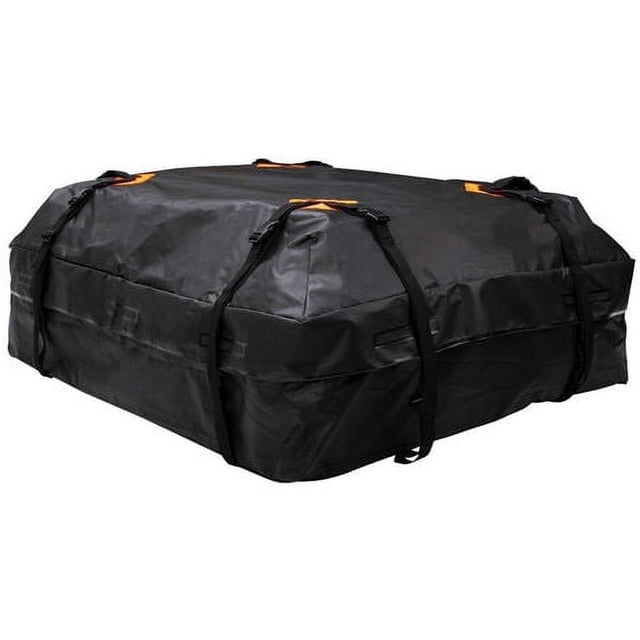Bolsa de carga impermeable 600D para el techo del automóvil, bolsa de equipaje universal, bolsa de almacenamiento en forma de cubo para viajes y campamentos, color negro