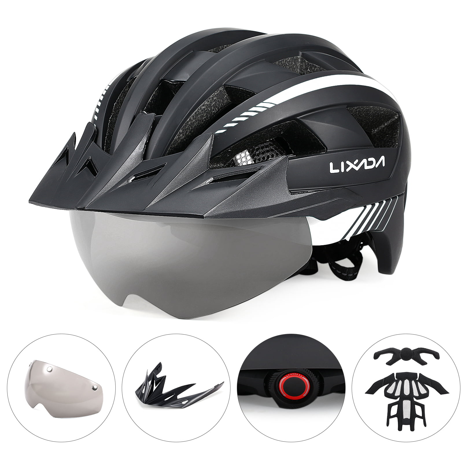 Men/Women Bicycle Cycling MTB Helmet Skate Mountain Bike Helmet Detachable Visor 