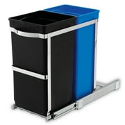 simplehuman 35 Liter / 9.3 Gallon Under Counter Kitchen Cabinet Pull-Out Recycling Bin and Trash Can