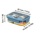 thumbnail image 3 of Bpa-Frees Lunch Boxes,Food Storage Containers With 3 Compartments,Fully Sealed Glass Food Lunch Box ,Microwaved And Dishwasher Safe, 3 of 6