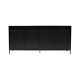 thumbnail image 2 of Jofran Ryder 70" Modern Fluted Door Solid Wood Console Storage TV Stand Cabinet, 2 of 5