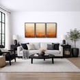 thumbnail image 5 of Framed Canvas Print Earth Tone Abstract Wall Art Set of 3 Modern Neutral Decorative for Living Room Bedroom - 24"x36"x3 BLACK, 5 of 8