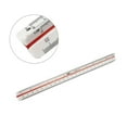 thumbnail image 4 of Uxcell 11.81'' Scale Ruler Engineer Triangular Scale Architect Ruler Plastic Silver Tone 1pcs, 4 of 5