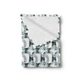 thumbnail image 2 of Abstract Soft Flannel Fleece Throw Blanket, Grunge Sketchy Circle Shapes Ornamental Vintage Geometric Forms Print, Cozy Plush for Indoor and Outdoor Use, 50" x 60", Baby Blue Grey Black, by Ambesonne, 2 of 5