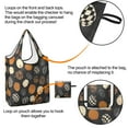 thumbnail image 4 of 5 Pack Foldable Shopping Bag,Halloween Patterned Pumpkins Reusable Grocery Bags with Pockets,Large Reusable Tote Bags with Handles Waterproof & Lightweight, 4 of 6