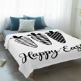 thumbnail image 4 of Happy Easter Blanket Soft Cozy Warm Twin Blanket for Bed, Plush Fuzzy Flannel Fleece Blankets for Sofa, Spring Carrots Country Black and White Plaid Throw Blankets for Couch, Gifts for Men, 60"x80", 4 of 9