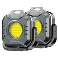 thumbnail image 1 of 2-Pack Mini COB Work Light with Magnetic Base, 1200mAh Rechargeable Battery, 4-Level LED Power Indicator, Waterproof & Color Temperature Adjustable via Short Press Temperature Key, Portable and, 1 of 6