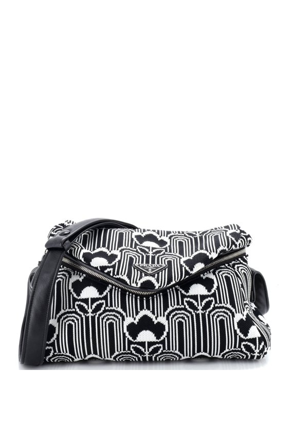 Pre-Owned Signaux Shoulder Bag Jacquard Knit Medium By Rebag