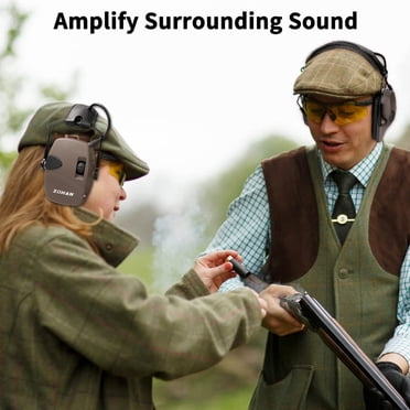 ZOHAN Electronic Shooting Earmuffs - 4X Sound Amplification With 22dB Noise Reduction (2 Pack)