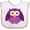 White and Pink, variant on Inktastic Purple Owl Bird Boys or Girls Baby Bib