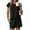 Black, variant on Cotton Pajamas for Women Set 2 Piece Cap Sleeve Pjs Shorts Set Lounge Sets Sleepwear