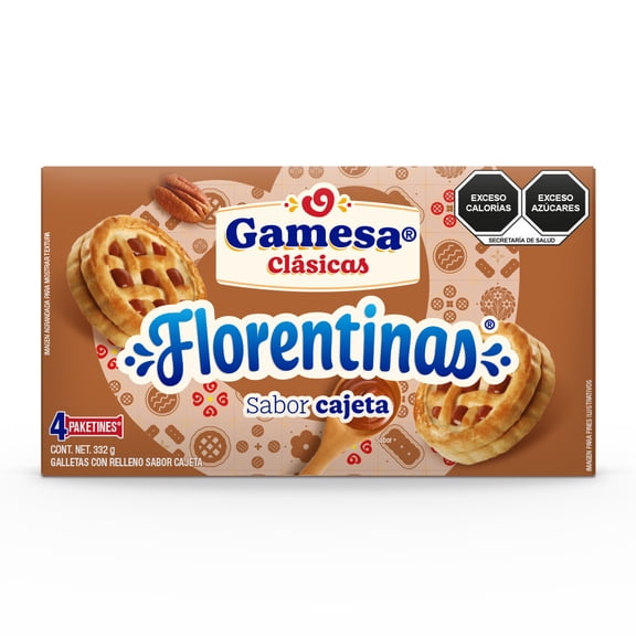 Galletas Gamesa Florentinas sabor cajeta 332 G